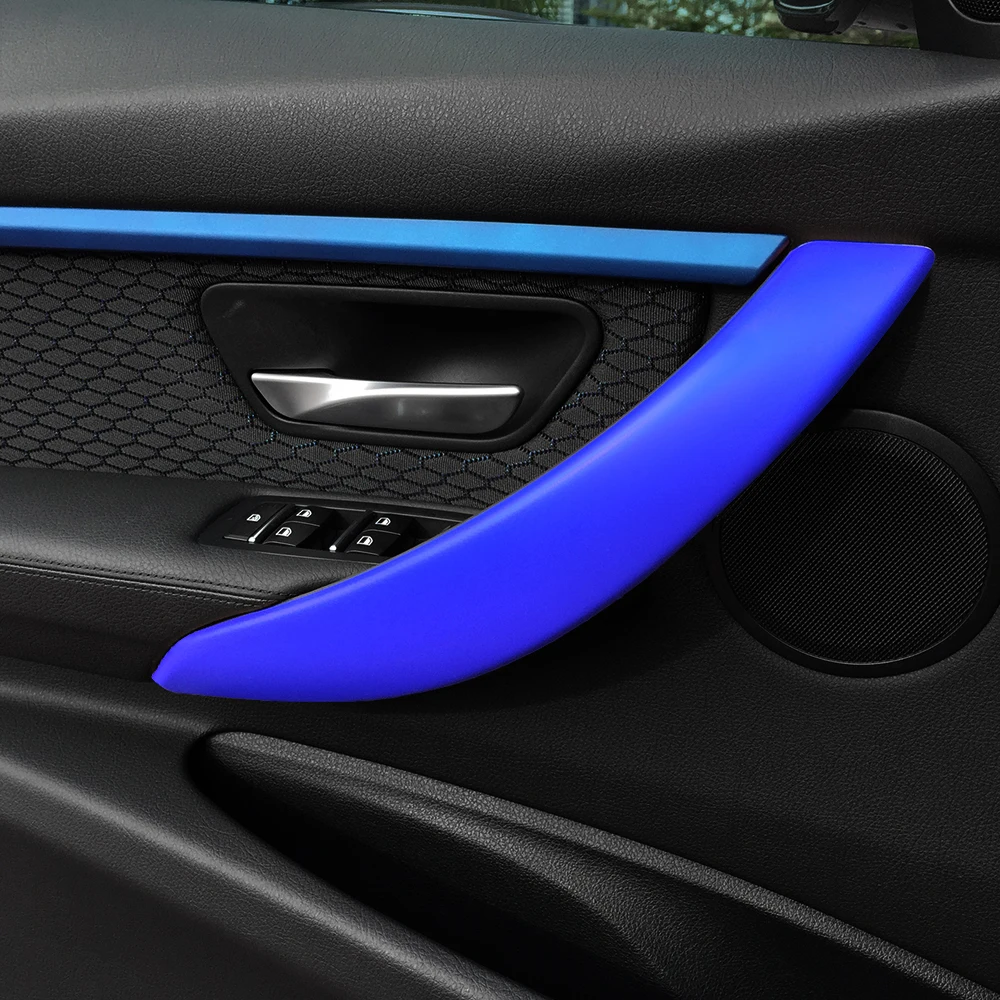 Oglekļa Šķiedras Aizsardzības Plēves Interjera Durvju Rokturi Doorknob Vāka Uzlīmes Uzlīmes Car Styling BMW F30 F35 3. Sērijas Piederumi