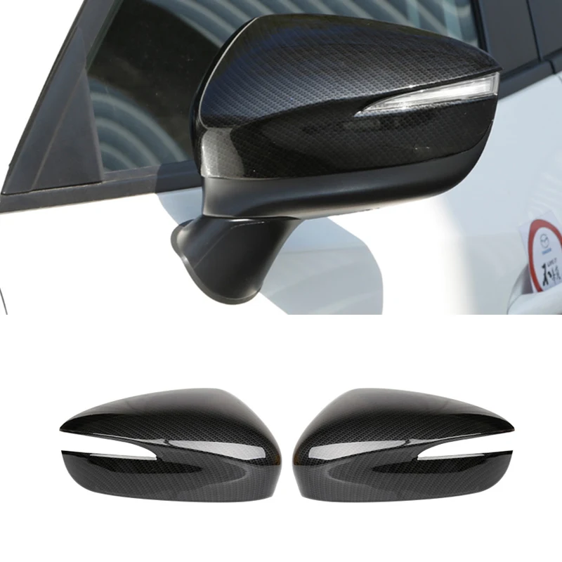 Oglekļa šķiedras Auto Atpakaļskata Spogulis, kas Ietver Apvalks Atpakaļskata Spoguļa Malas Aizsargiem Vāks Mazda CX3 CX-3 2016 2017 2018 Aksesuāri
