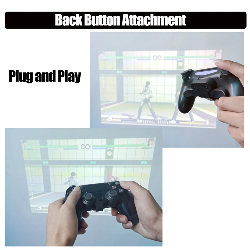 Pagarināts Gamepad Atpakaļ Pogu Pielikumu Kursorsviru Aizmugurējo Pogu Ar Turbo Taustiņš Adapteris Priekš PS4 Spēle Kontrolieris Piederumi