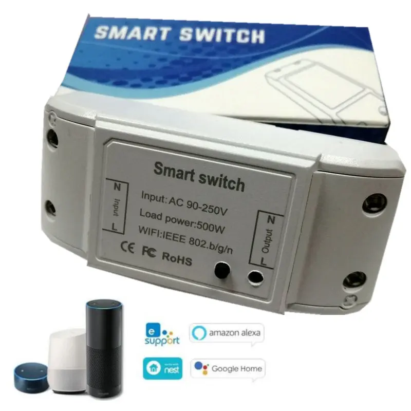 Pamata WiFi Smart Switch Bezvadu Mājas Automatizācijas Releja Modulis Domotica DIY Tālvadības pults Darbojas ar Alexa