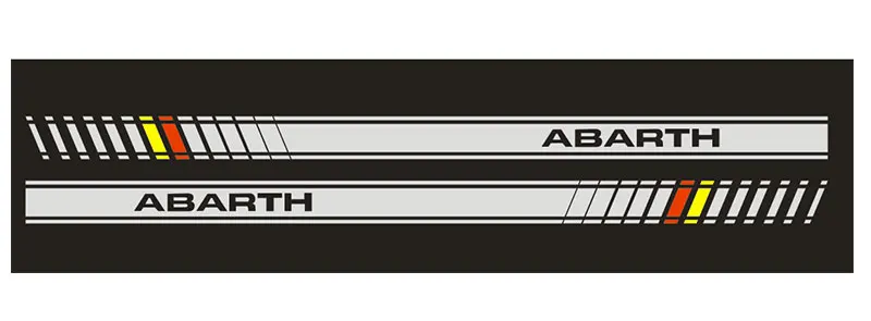 Par Fiat 500 Abarth Bi color Custom pusē svītru decal / uzlīme da4-0012