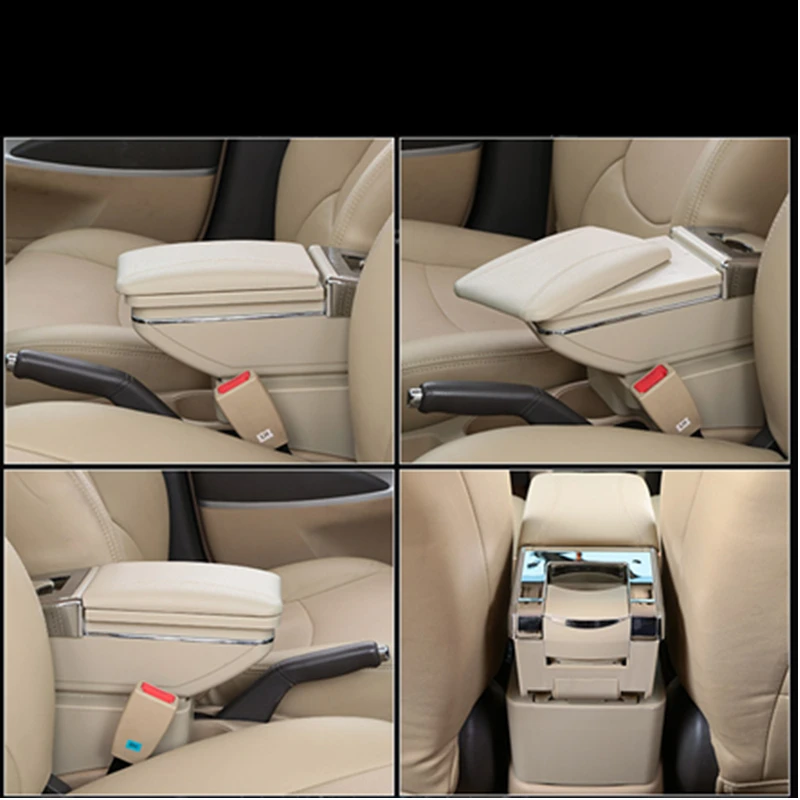 Par Nissan Sunny Otrādi 2011. - 2016. Gada Elkoņbalsti lodziņā centrālās noliktavas saturu box kausa turētāja konsole un rokas PU Ādas auto-stils aksesuāri
