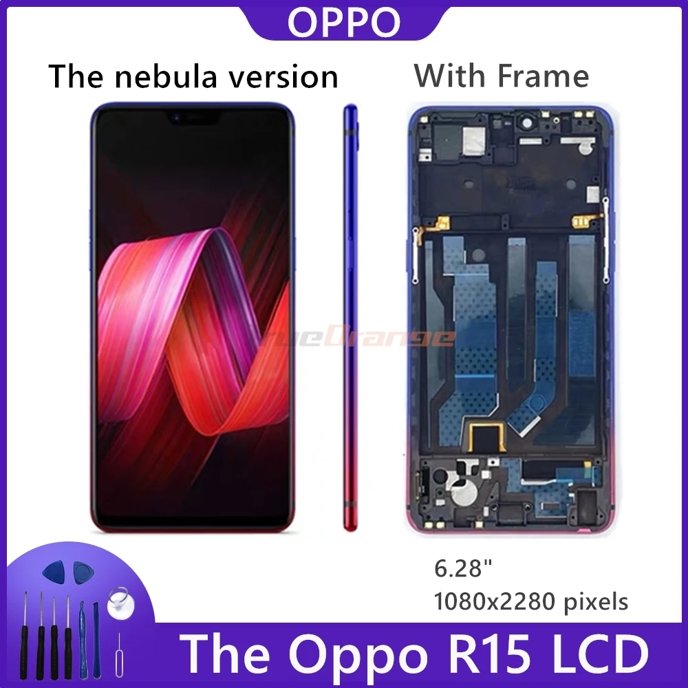 Par OPPO R15 Pilna LCD Displejs Ekrānā Pieskarieties Digitizer Montāža R15 Sapnis Spogulis Edition / R15 DME 4G+ skārienekrāns