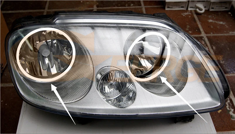 Par Volkswagen VW Caddy 2004 2005 2006 2007 2008 2009 Ultra spilgti SMD LED Angel Eyes halo gredzenu komplekts Dienas Gaismas Car styling