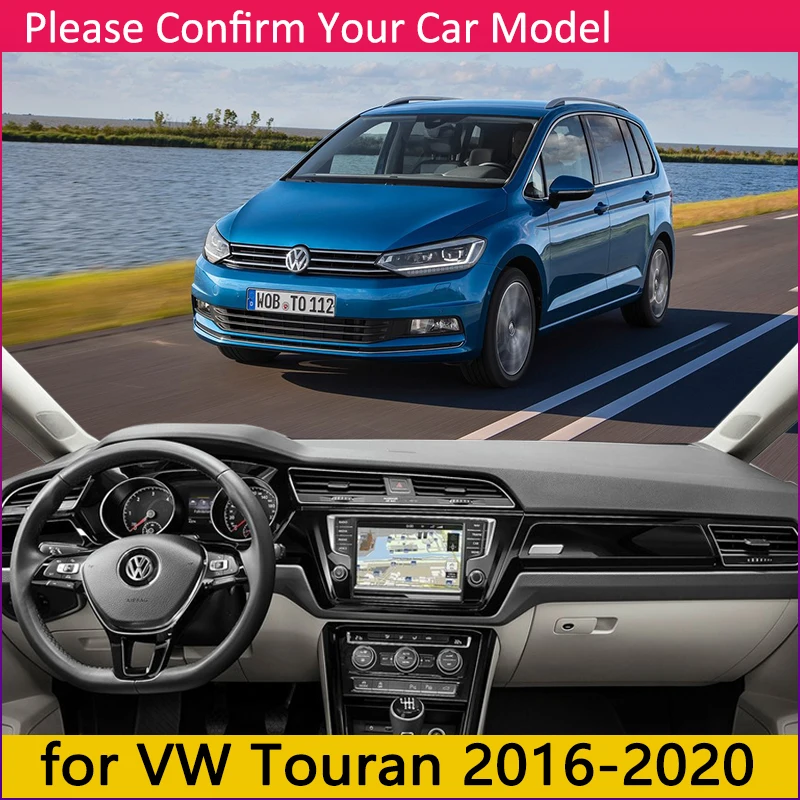 Par Volkswagen VW Touran MK2 2016 2017 2018 2019 2020 Anti-Slīdēšanas Paklājiņš Paneļa Vāciņu Pad Saulessargs Dashmat Aizsargātu Automašīnu Aksesuāri