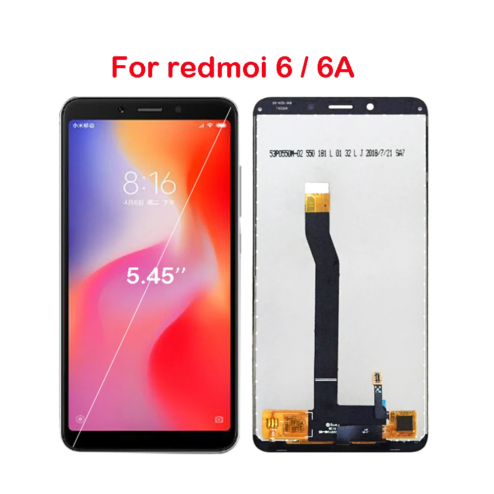 Par XiaoMi Redmi 6. Piezīme Pro/ Redmi 6 6A / Redmi 6 Pro /A2 Lite LCD+Touch Screen Digitizer Montāža Rezerves Daļas