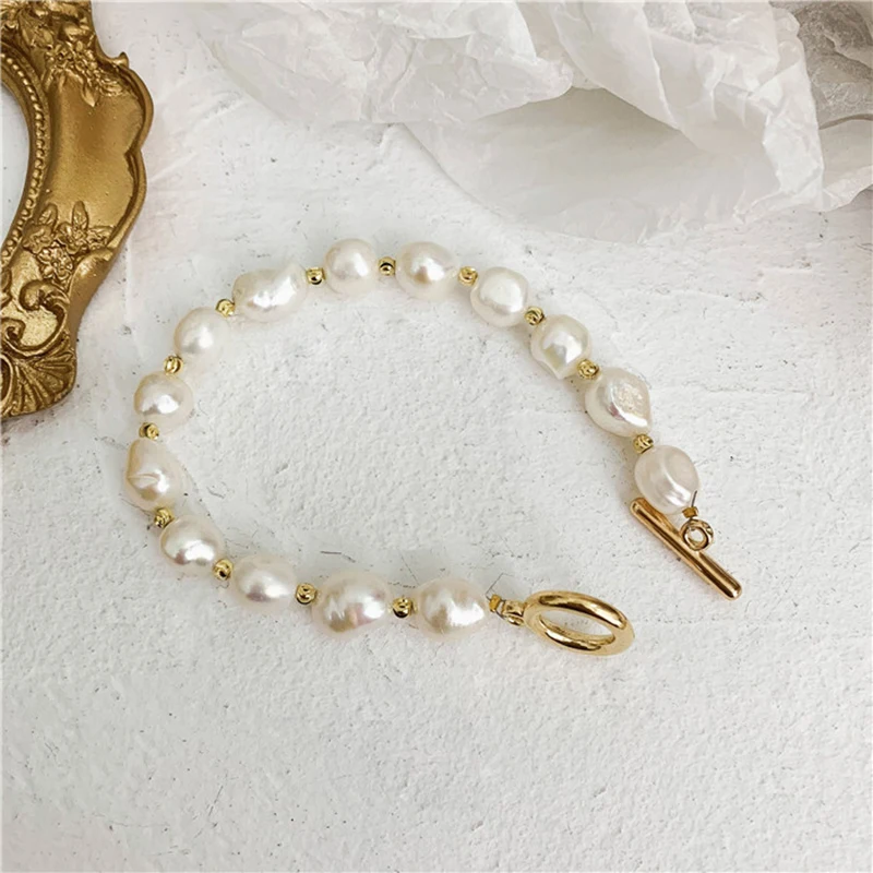Peri'sbox Zelta Kārtu Pārslēgtos Aizdare Pearl Rokassprādzi Patiesu Saldūdens Pērļu Rokassprādzes Kārums White Pearl Rokassprādzi Sievietēm 2019