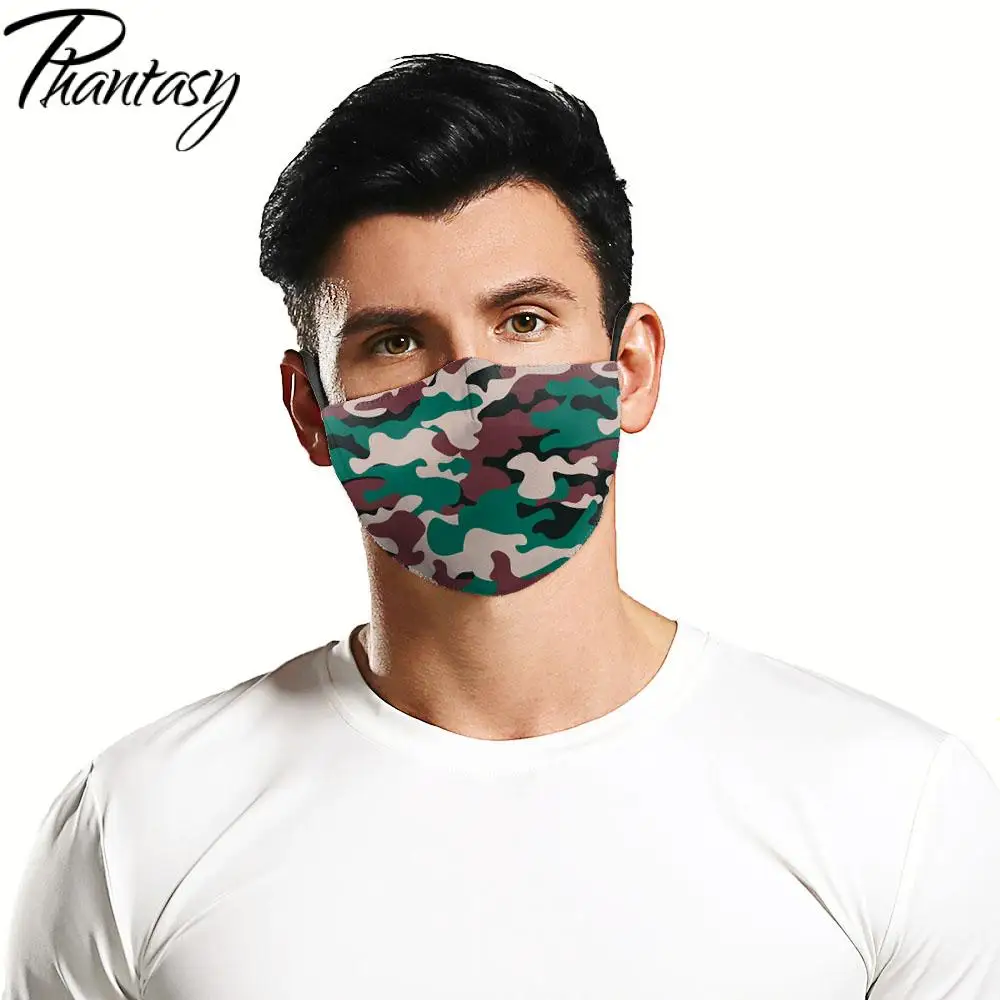 Phantay Modes Aizsardzības PM2.5 Sejas Maska Ikdienas Maskēties Iespiesti Pret Piesārņojumu Mazgājams Audums Mutes Maskas