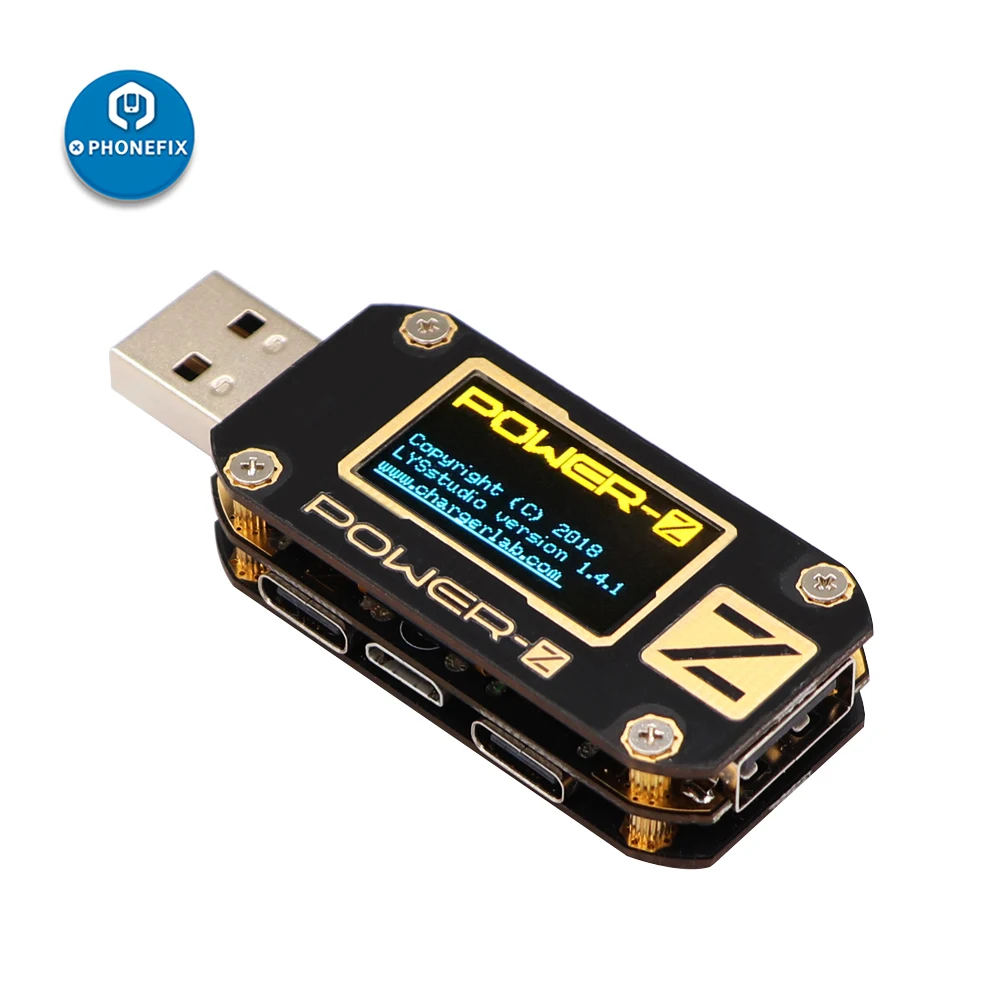 PHONEFIX KM001 JAUDA-Z Fast USB QC PD Tester ar LCD Displeju QC3.0 2.0 Testa Sniffing Detektoru Sprieguma, Strāvas Jauda Lasītājs