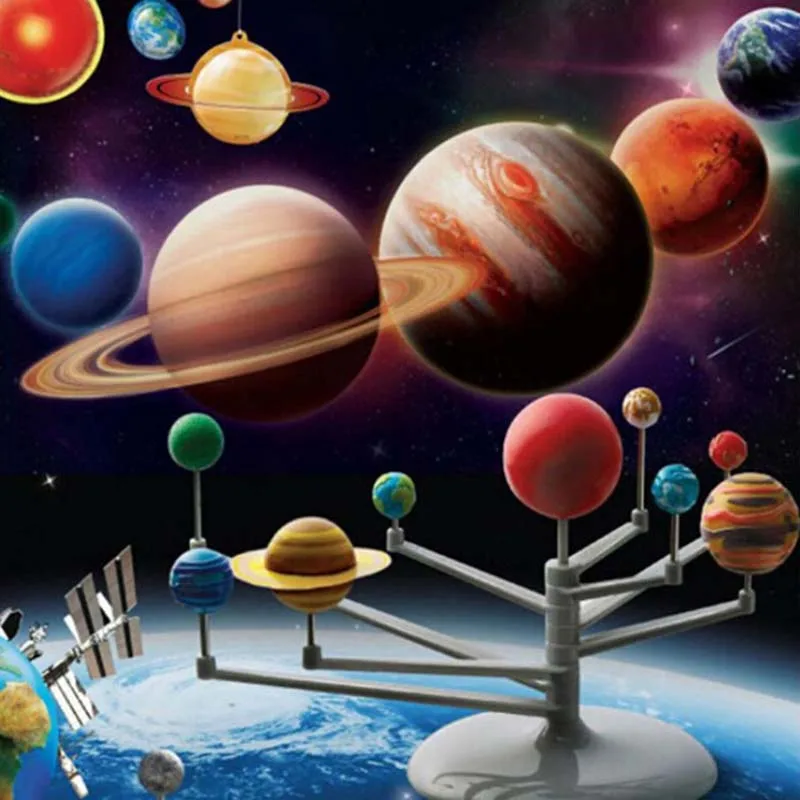 [Piliens Kuģniecības] Saules Sistēmas Planetārijs Modeļa Komplekta Astronomijas Zinātnes Projektu DIY Bērniem Dāvanu visā Pasaulē Pārdošana Spēles un Puzles