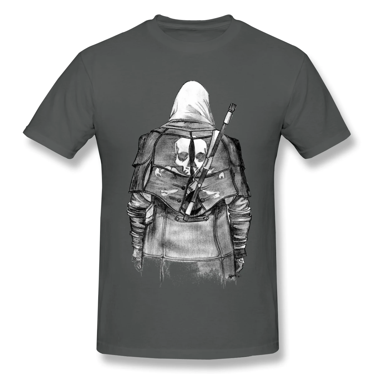 Pirātu Mētelis melns T Krekls assassins creed homme T-Krekls, t-veida, Tīra Īsām Piedurknēm
