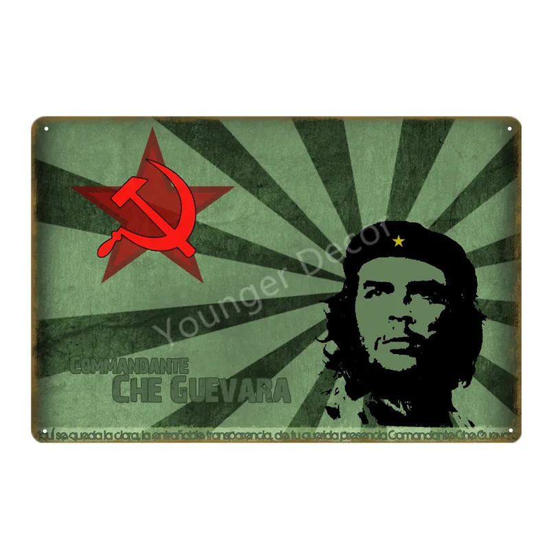 Retro Vintage Metāla Zīmes Che Guevara Plakātu Sienas Mākslas Glezniecības Plāksne Krogs, Kafejnīca Room Club Pusi, Mājā Mājās Apdare YD046