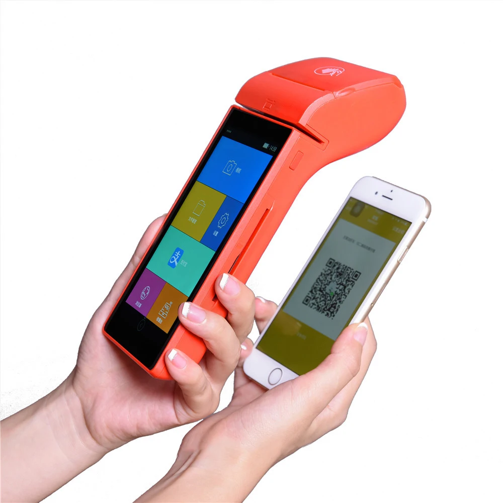 Rokas Mobilo skārienekrānu, Bletooth WIFI 4G POS Mašīna USB SIM 2 PSAM Maksājuma Karti Android POS Terminālu ar Saņemšanas Printeri