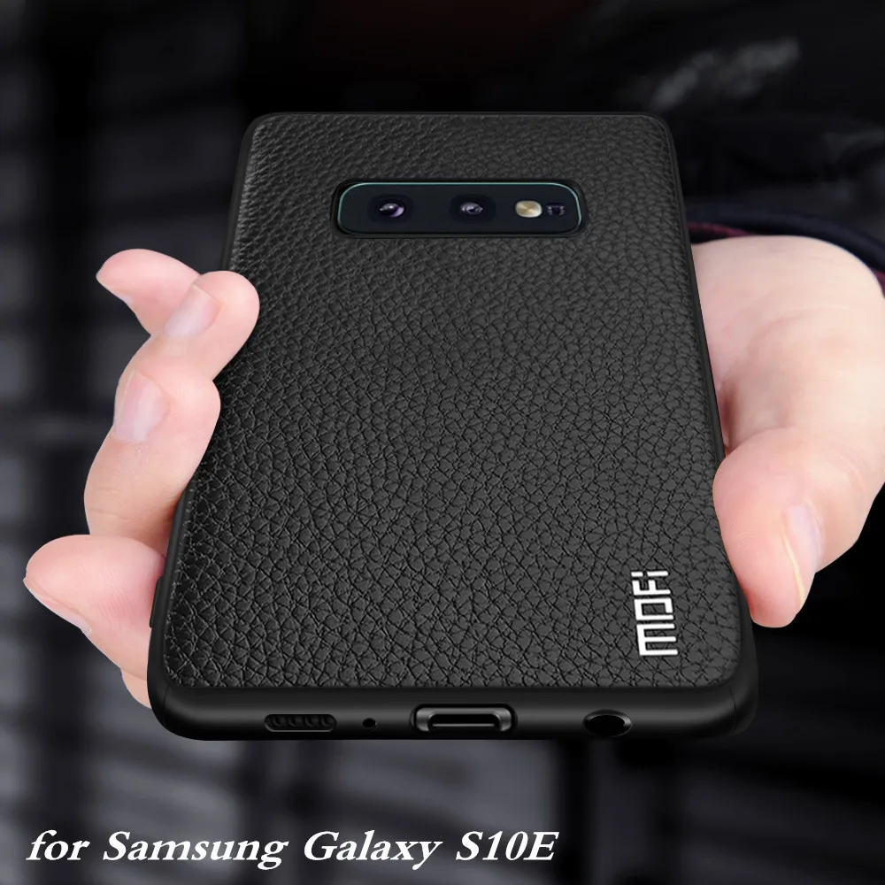 Samsung Galaxy S10E Gadījumā S10 Lite Segtu S10 E Mājokļu Coque Silikona PU Ādas Atpakaļ TPU MOFi Oriģināls