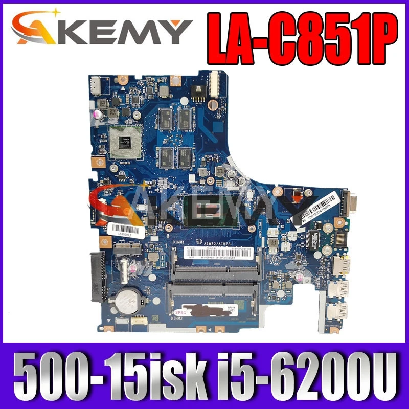 SAMXINNO LA-C851P Motherboard Lenovo IdeaPad 500-15ISK LA-C851P Laotop Mainboard ar i5-6200U R7 GPU