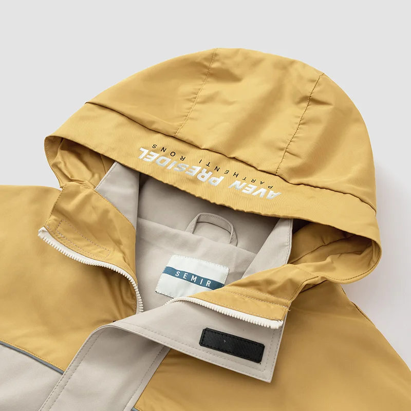 SEMIR windbreak Jaka vīriešiem 2020. gada rudenī jauns moderns iespiesti ūdensizturīgs izšūšanas kapuci jaka cilvēks brīvs jaka
