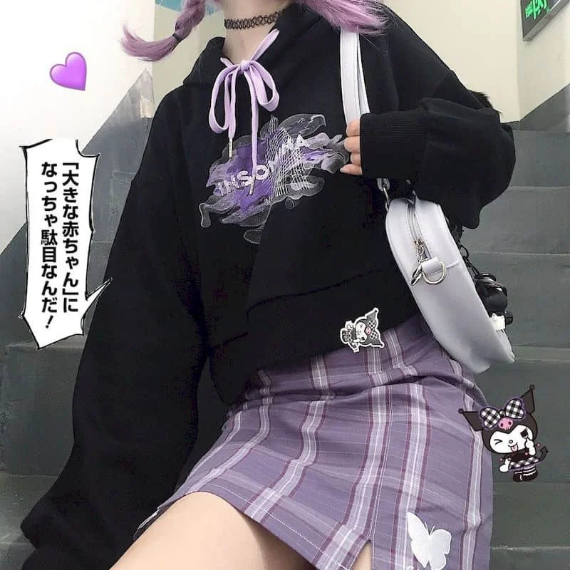 Sieviešu hoodies Rudens ziemas Japāņu ins koledžas retro stila burtu drukāšanas zaudēt īsā kapuci sporta krekls studente, topi