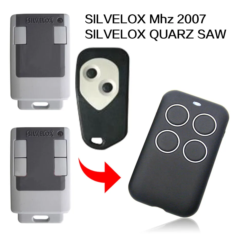 SILVELOX MHz 2007 QUARZ REDZĒJU, tālvadības vārti, tālvadības SILVELOX garāžas durvju vadības pults 433.92 MHz