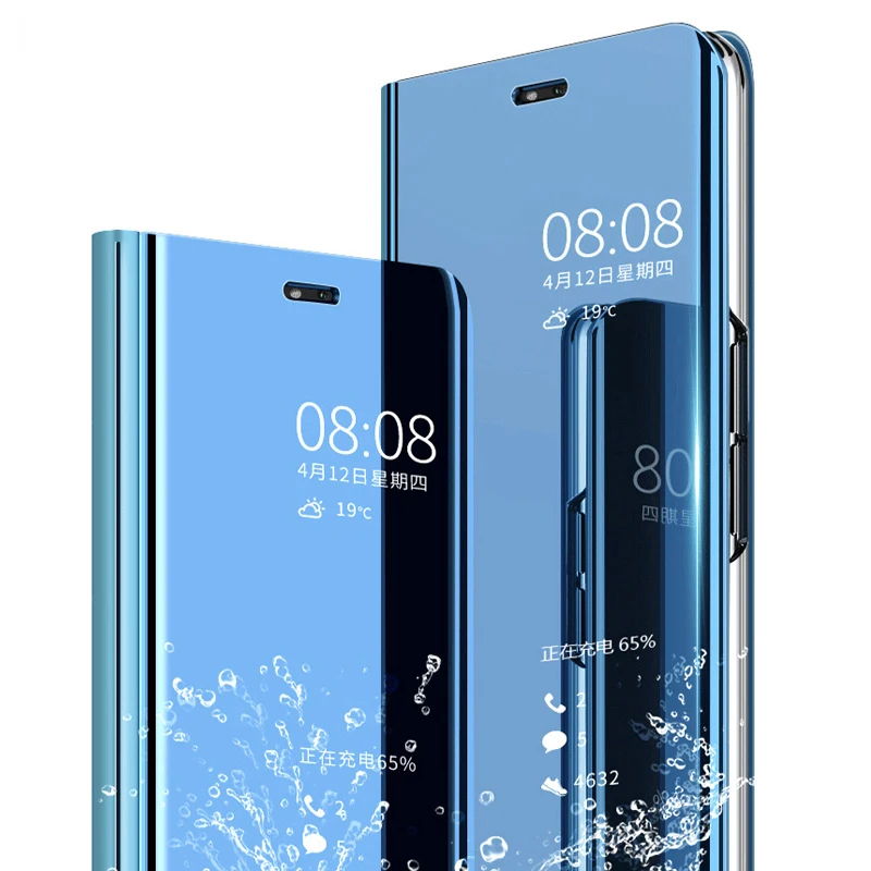 Skaidru Skatu Spogulis Gadījumā Huawei Y5 Ministru 2018 Lietu Vāku y5 2018 Diezgan Apšuvuma Āda Flip Case for Huawei Honor 7S