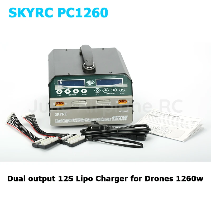SKYRC PC1260 Dual Channel 12S Lipo Lādētājs Maksimālais Uzlādes Strāvas 1260w Uzlādes strāva 12A drošinātāji drones