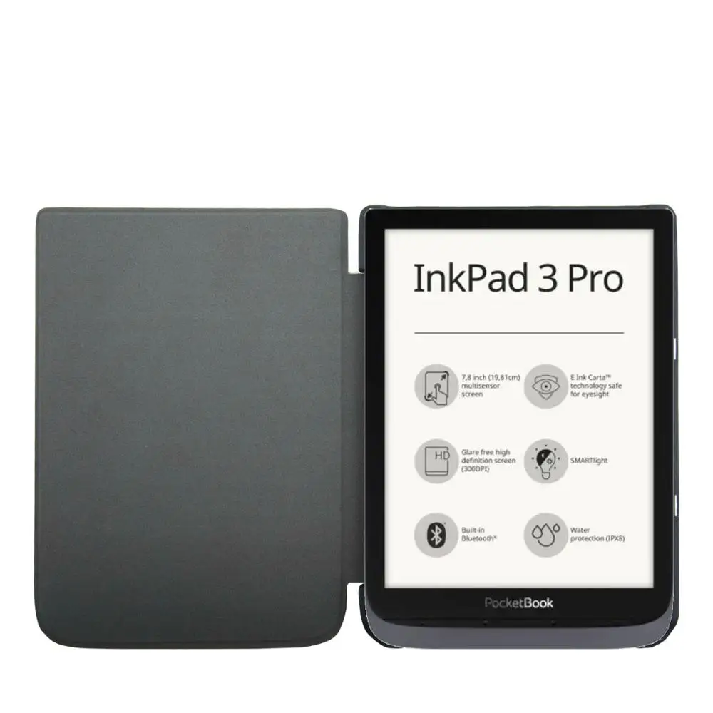 Smart Case par 7.8 Collu PocketBook 740 InkPad 3 pro PB740 Modes Korpusa Vāks ar Auto Sleep/Wake funkcija+screen protector