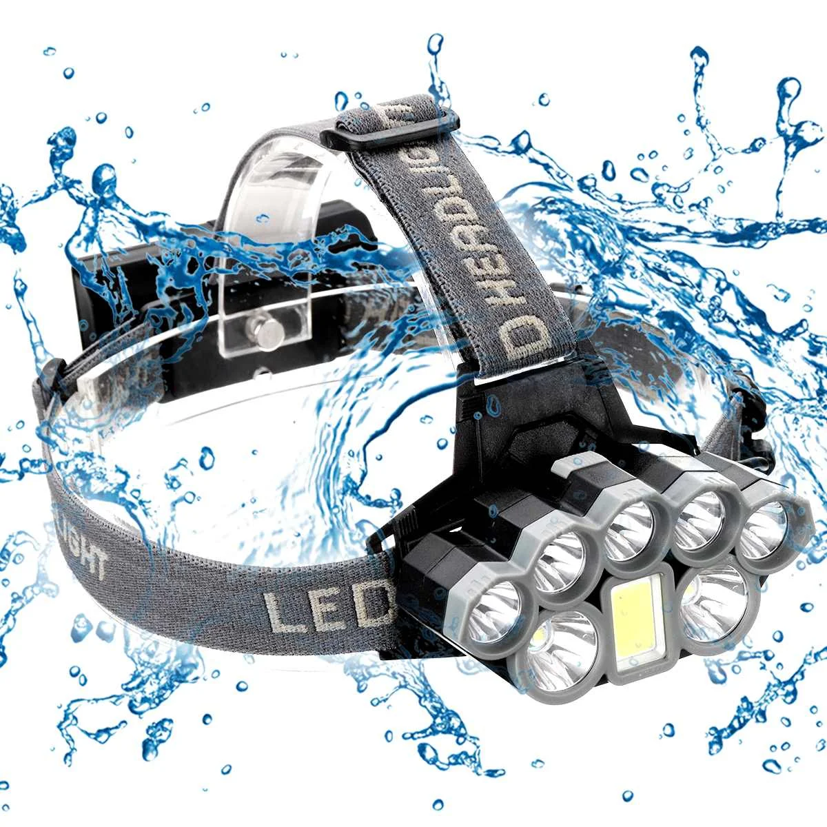 Smuxi Lukturu 140000lm LED Lukturis 7*t6 Galvas Gaismas 6 Režīmi Ūdensdrošs kabatas Lukturītis Zoomable 18650 Ietver medību riteņbraukšana