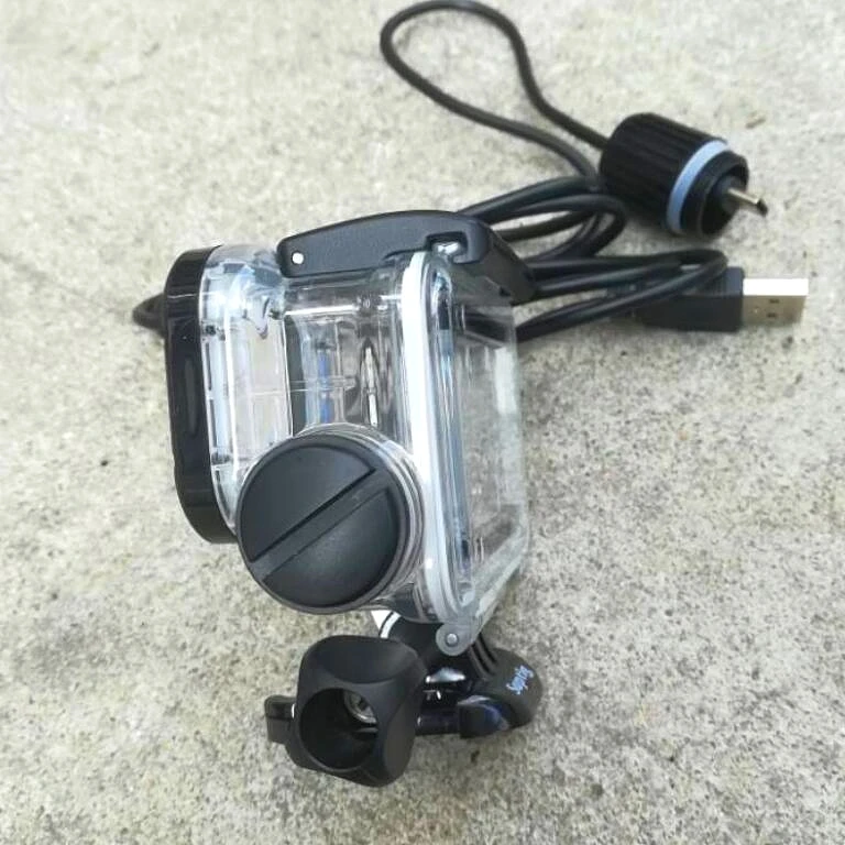Sporta Kameru Piederumi Chargering Ūdensizturīgs Gadījumā Gopro Hero 7 6 5 Melns Lādētāja korpusa Mājokļu + USB Kabelis Motocycle