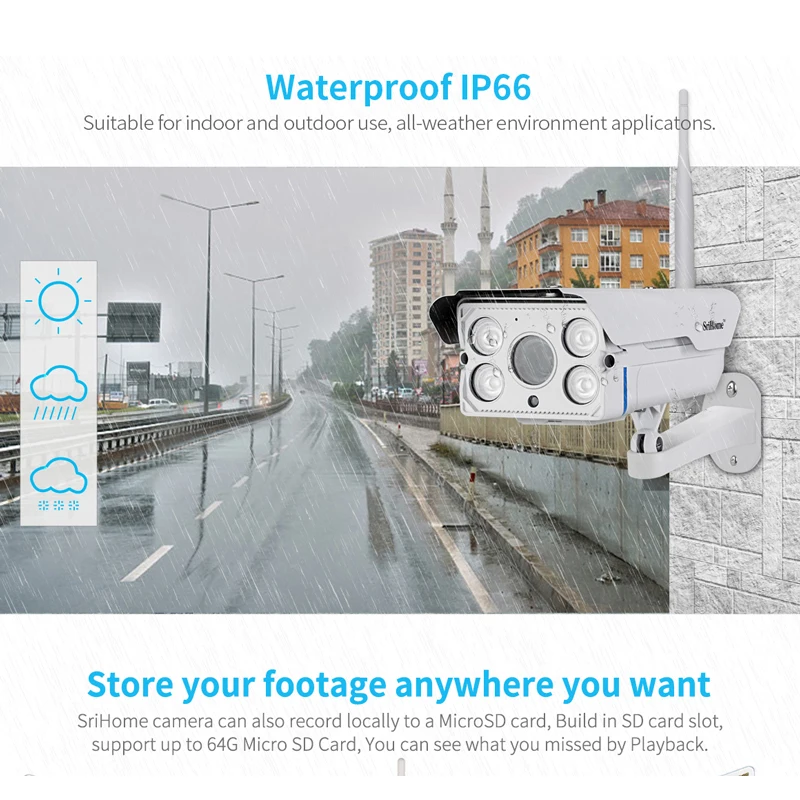Sricam SH027 3.0 MP Wifi IP Kamera, 5X Zoom Āra Ūdensizturīgu IP66 H. 265 Bezvadu CCTV Drošības Kameras Video Novērošanas Kameras
