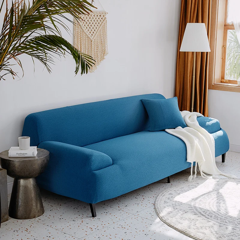 Stiept Slipcovers Zilā Žakarda Elastīgs Dīvāns Segums Dzīvojamās Istabas Dīvāna Cover Armchair Segtu ar Vienu/Divus/Trīs Sēdvietas