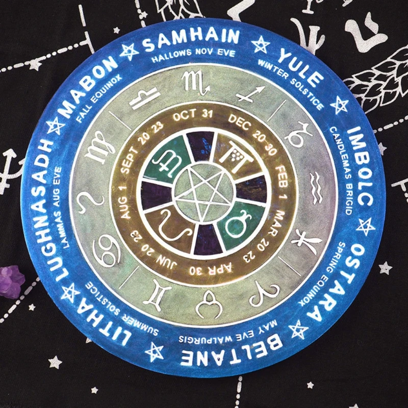 Svārsta Mat Astroloģijā Zodiaka Valdes Epoksīda Sveķu Pelējuma Sun Moon Star Tarot Kartes Ligzda Apaļa Sveķu Pelējuma Maģija Rīki