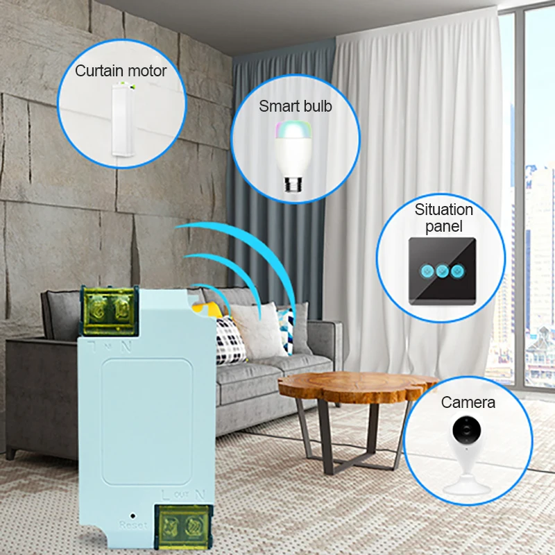 Tuya 15A Smart Wifi Slēdzis Smart Home Tālvadības Laika Balss Pārveidošana Līnijas Slēdzis Balss Vadības Smart Dzīves TUYA APP