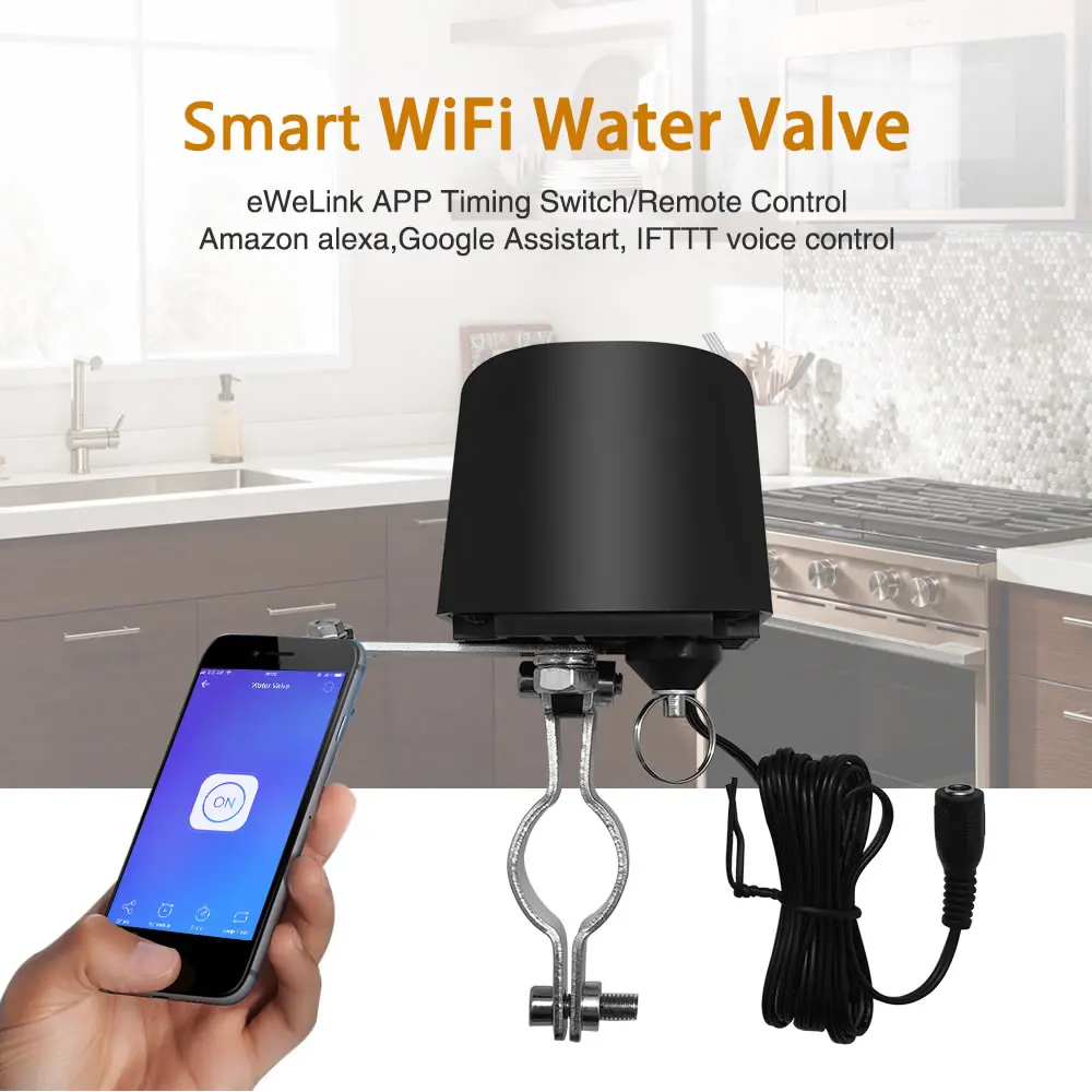 WIFI Smart Slēdzis Ūdens Vārsts un Gāzes Vārsts Tuya App Tālvadības Mājas Automatizācijas Sistēma darba ar Alexa, Google Home Alexa