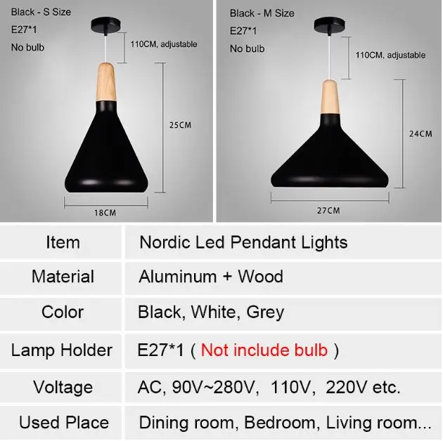Ziemeļvalstu E27 Led lustras modernas rūpniecības kulons lampas bēniņu koka lampas guļamistabas, ēdamistabas virtuves lampas