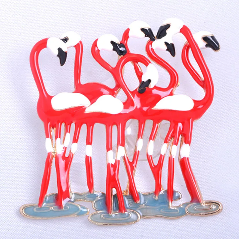 Zlxgirl Emaljas Rozā Flamingo Grupas Piespraudes Sievietēm Patīk Gudrs Dzimšanas Dienas Dāvanas, Drēbes, Kažoku, Atloks Pin Piederumi Dzīvnieku Broša