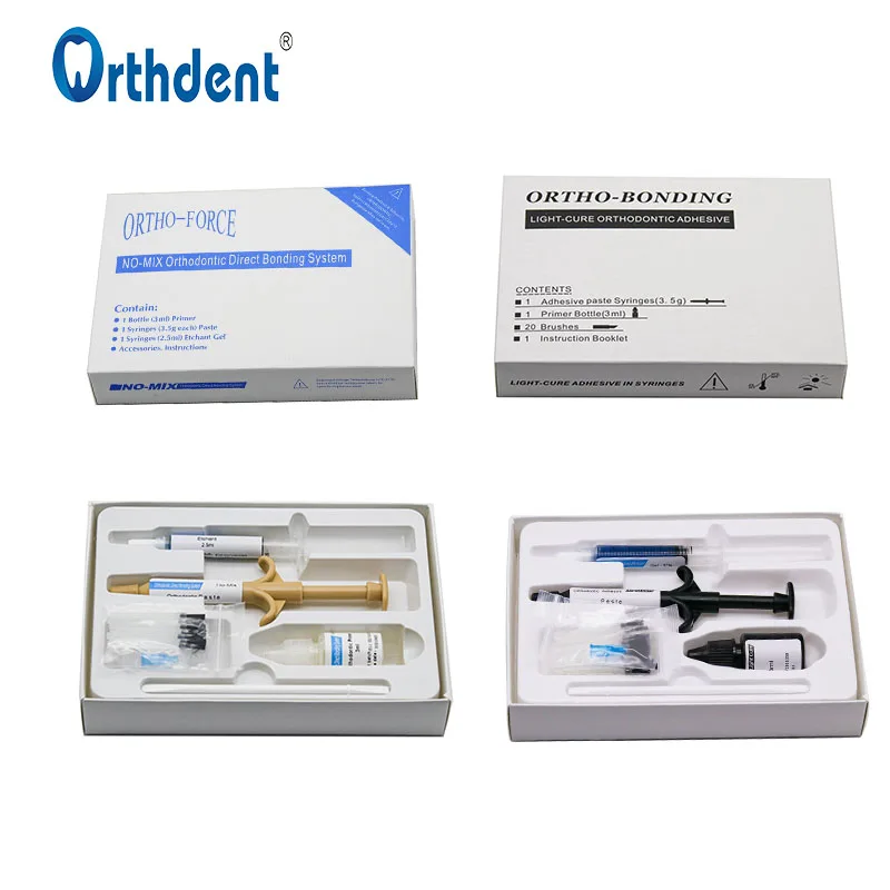 Zobārstniecības 1 Kārba Ortodontijas NĒ-MIX Tieši Izlīdzināšanas Sistēmu Orthodo Līmēšana Gaismas Izārstēt Ortodontijas Līmi