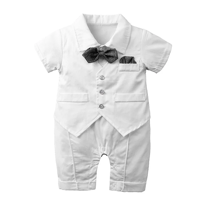 Zīdainis, Bērns Jaundzimušo Puiku Drēbes Kungs Uzvalkā ar Īsām Piedurknēm Romper tauriņu Jumpsuit viengabala Apģērbs Bērnu Apģērbs no 0-24M