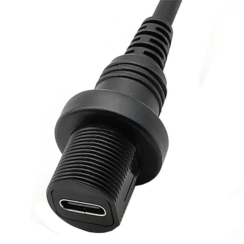 Ātrgaitas 10Gb USB-C IP67 Waterproof Kabeļa tips-c 3.1 IP 67 Vīriešu Panel Mount Ūdens Pierādījums Savienotājs Pagarināšanu cord30cm