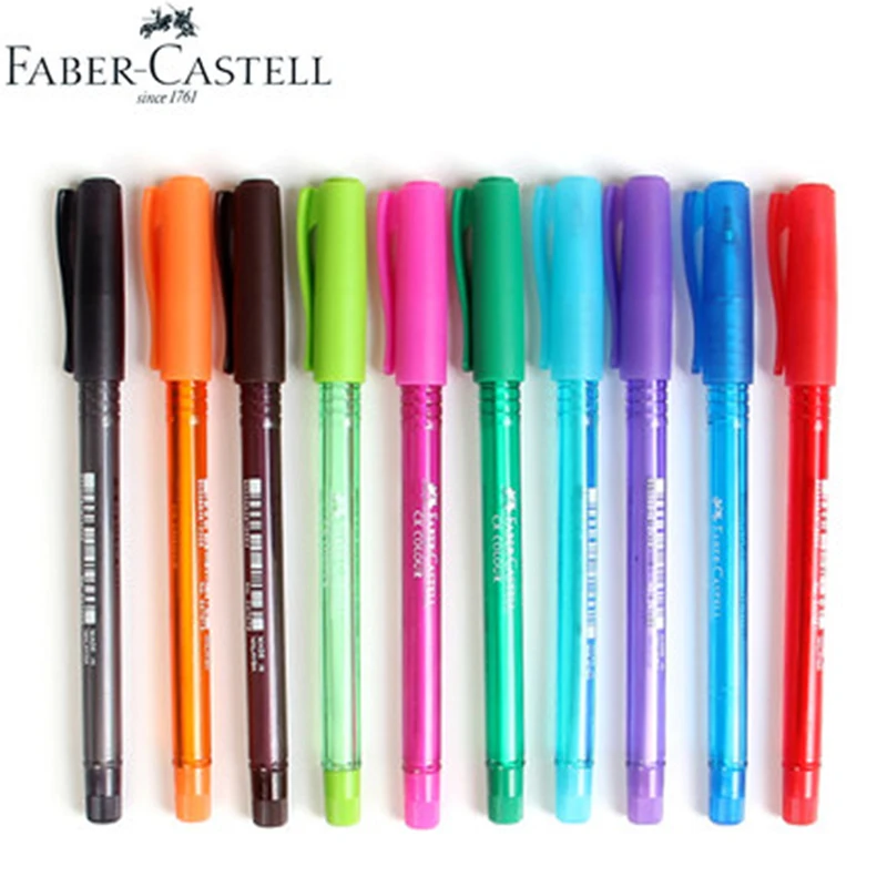 10Pcs FABER CASTELL 2470 Gēla Pildspalva Lodīšu Pildspalva 1.0 mm 9 Krāsas Izvēlēties, Biroja un Skolas piederumi