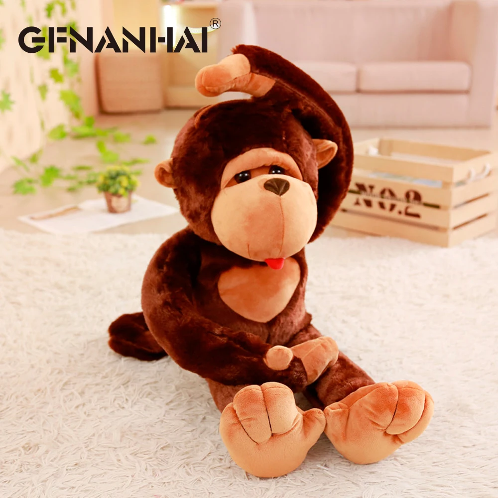 1pc 80cm karikatūra Ilgi roku orangutan plīša rotaļlieta pildīti ar mīkstu Lielu muti pērtiķu Dimantu lelle bērniem, bērnu dzimšanas dienas dāvana