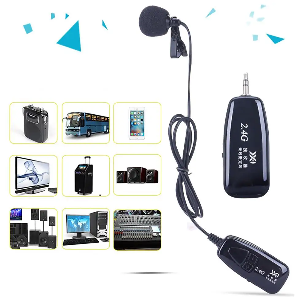 2.4 G Bezvadu Mikrofonu Brīvroku Klipi-uz Apkakle ar MIKROFONU Mikrofoni Automatch Kondensatoru Mikrofoni, Bezvadu Austiņas, Mikrofoni