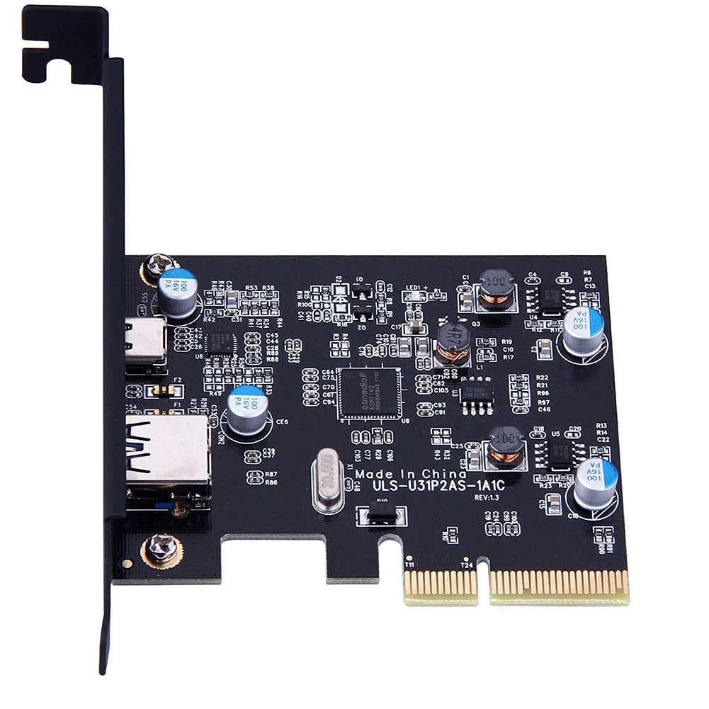 2 Porti Ārējo USB 3.1 (10Gbps) PCI Express Kartes tp 1 X C Tipa un 1 x Tipa A Ports