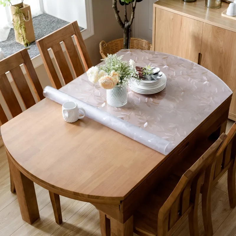 2018-1,5 mm bieza, mīksta stikla galdautu pvc galda pārvalki ovāls galds pielāgojams kristāla valdes placemats pad mājas tekstila