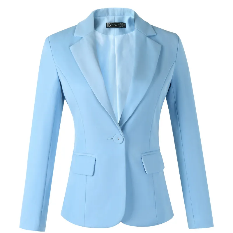 2019. gada Pavasara Rudens Sieviešu Biznesa Uzvalks Īsā Jaka Plus izmērs 4XL Slim Elegants Vienas sprādzes Dāmas Kažoku, Cietā Gadījuma Bleizeri Uzvalks