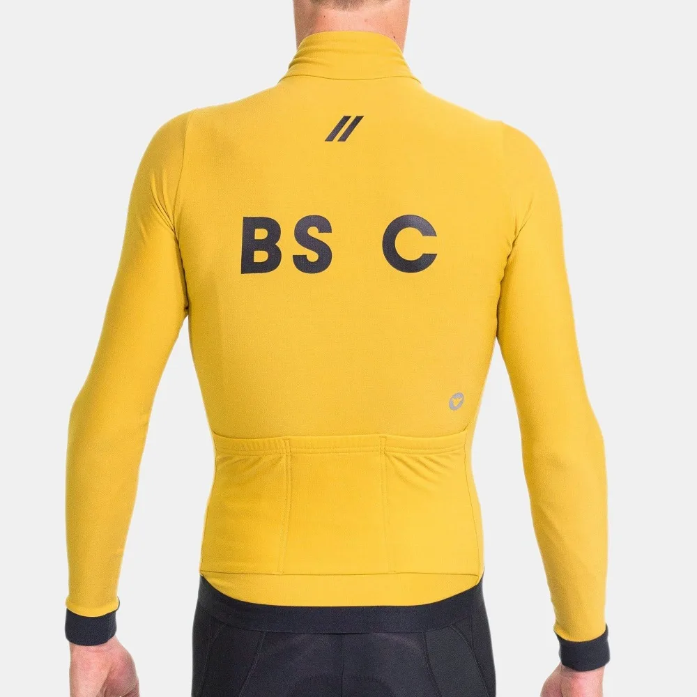 2019 klasisko Jaunu elementi, ziemas siltuma vilnas cycing jersey long sleeve velosipēdu drēbes, dzeltena /melna bezmaksas piegāde