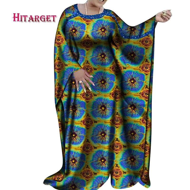 2020. gada Vasaras Āfrikas Zaudēt Kleitas Sievietēm Vestidos Āfrikas Apģērbu Dashiki O-veida kakla Ankara Ilgi Puse Kleitas Plus Lieluma WY7126