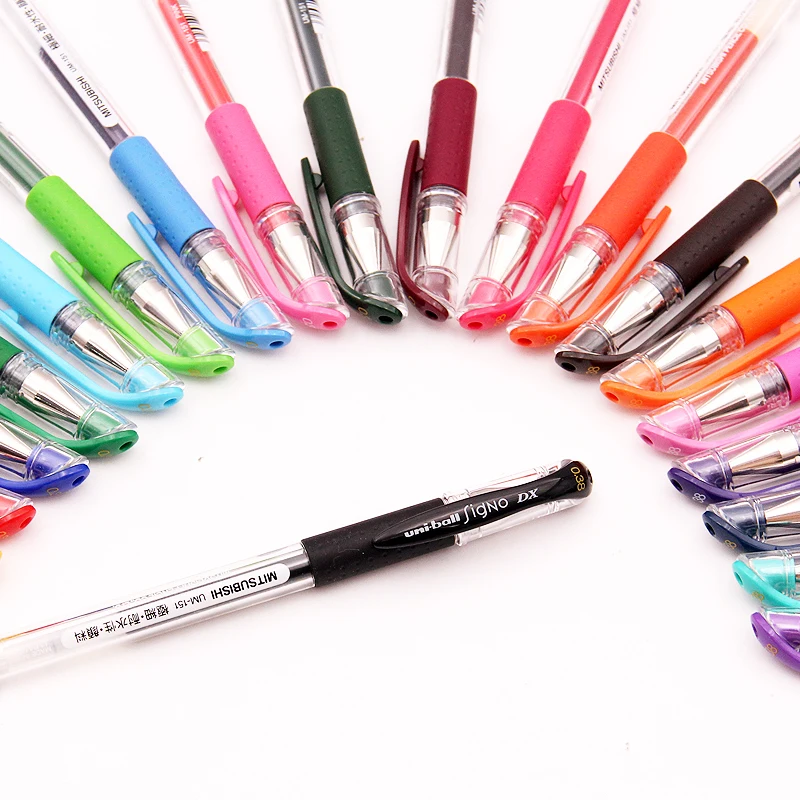 20pcs Japāna Uni Bumbu Signo UM-151 0.38 mm Aizzīme Krāsains Gēla Tintes Pildspalvas Parakstīšanas Pildspalvu Uzņēmuma Birojā Students Skolas Piederumi