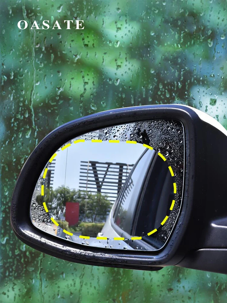 2gab Nano Auto Atpakaļskata Spogulī, ar aizsargplēvi Anti Fog Logu Skaidrs, Ūdensnecaurlaidīgs Atpakaļskata Spogulis Aizsardzības Mīkstā Plēve, Auto uzlīmes