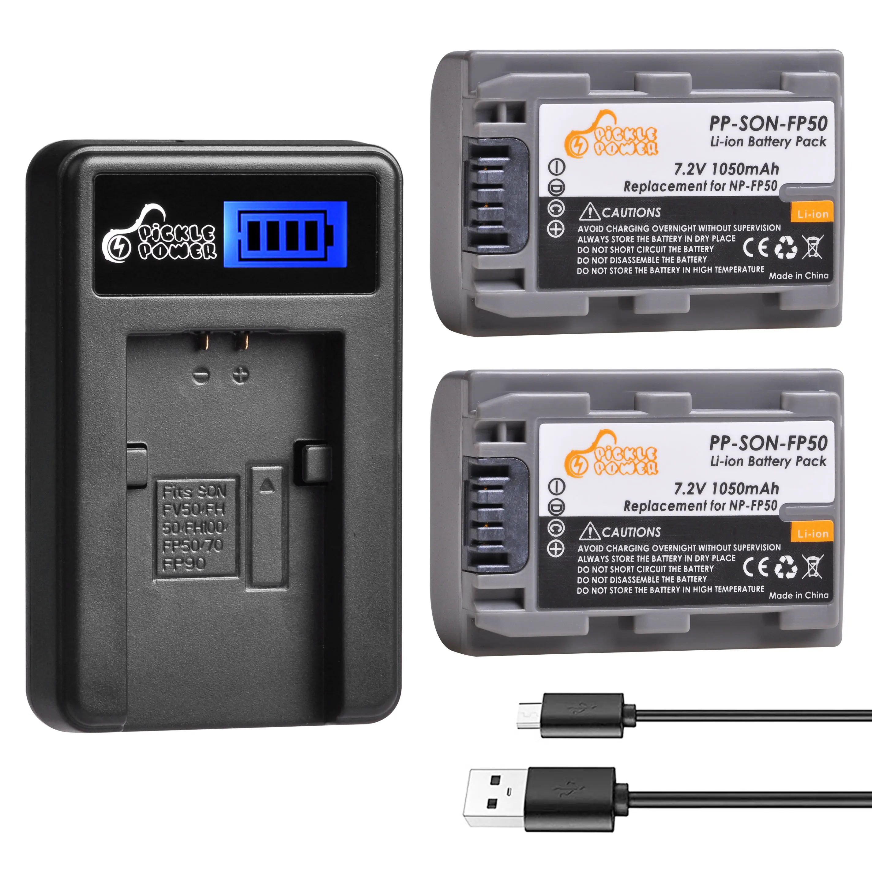 2gab NP-FP50 NP FP50 NP-FP51 NP FP51 Kameru Baterijas + LCD USB Lādētājs Sony DCR-HC20 DCR-HC21 DCR-HC26 DCR-HC28 HC30 70E 80E.