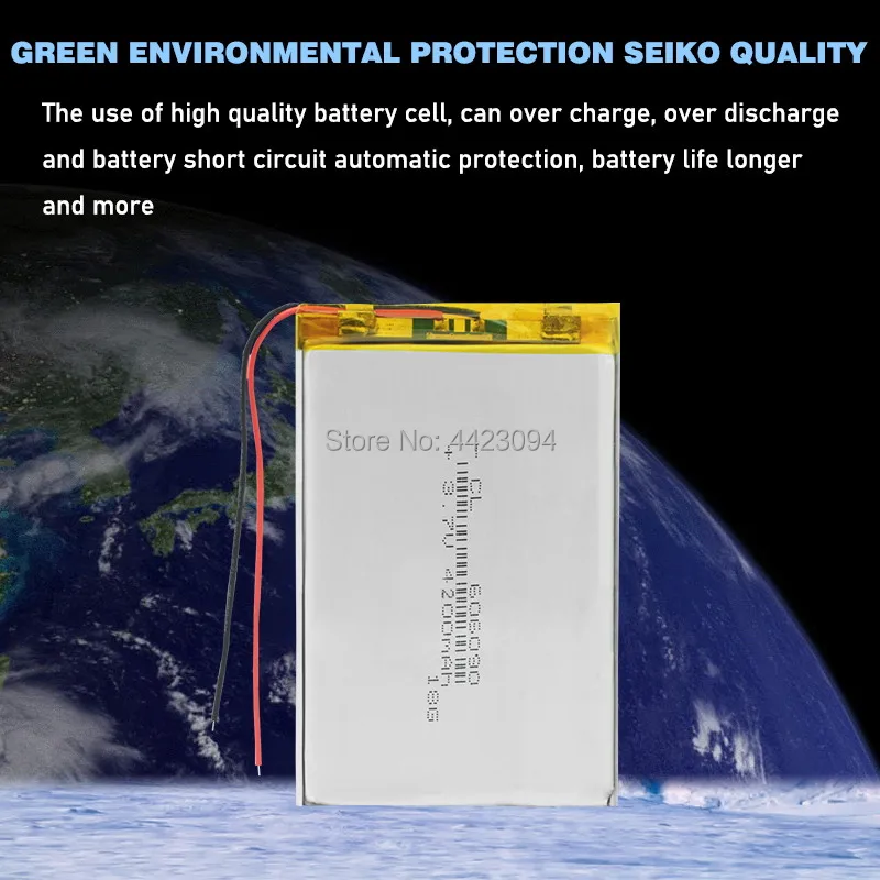 3.7 V 606090 4200mAh atkārtoti Uzlādējams litija polimēru Akumulators Tablete Dvd Kameras GPS Elektriskās Rotaļlietas Klēpjdatoru Litija Polimēru akumulators