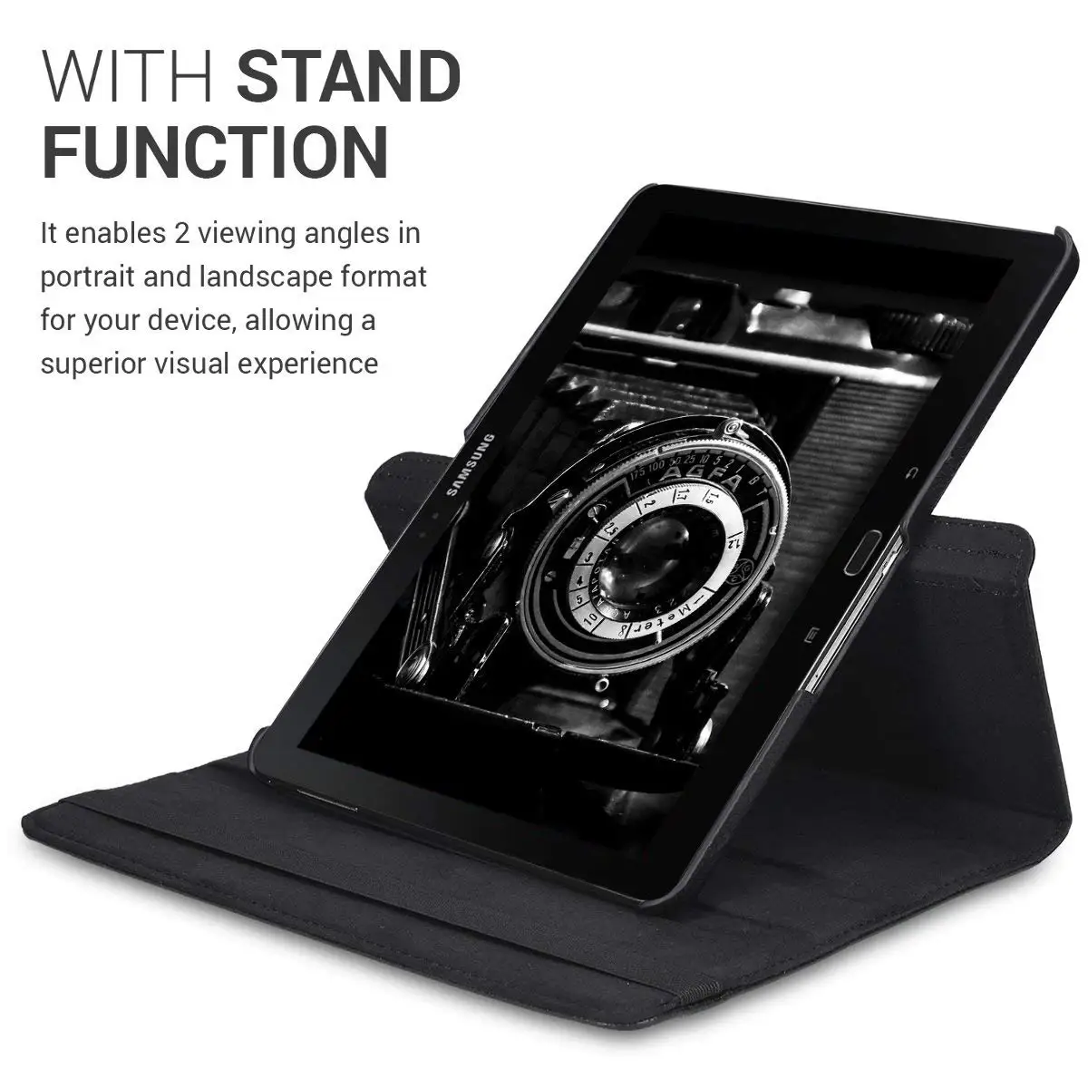 360 Rotējoša PU Leather Case for Samsung Galaxy Tab Pro T520 T525 T521 10.1